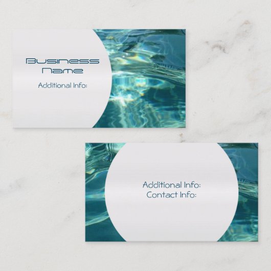 Cool Water Background Visitekaartje 5 (Voorkant / Achterkant)
