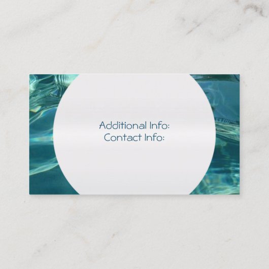 Cool Water Background Visitekaartje 5 (Achterkant)