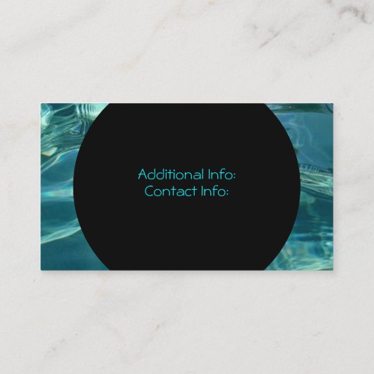 Cool Water Background Visitekaartje 6 (Achterkant)