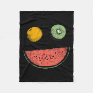 Cool Watermeloen Lemon Kiwi Veggie Plant Diet Worl Fleece Deken