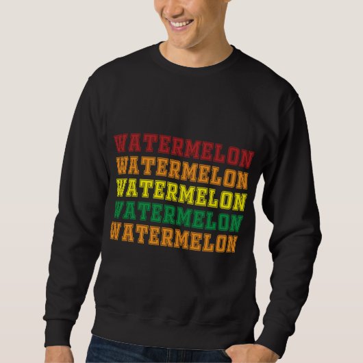 Cool Watermeloen Lettering Design Zomer Watermeloe Trui (Voorkant)