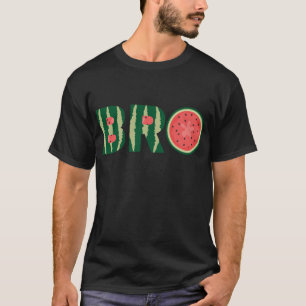Cool Watermelon Bro Funny Retro Vacation Summer fo T-shirt