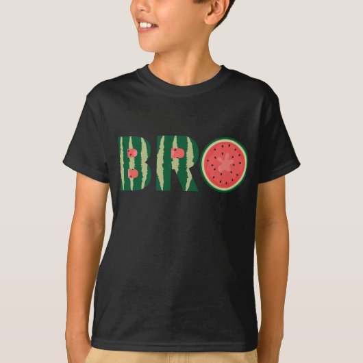 Cool Watermelon Bro Funny Retro Vacation Summer fo T-shirt (Voorkant)