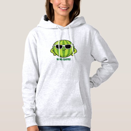 Cool Watermelon Sunglasses Cartoon Graphic Hoodie (Voorkant)