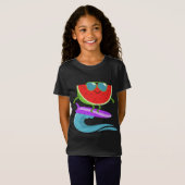 Cool Watermelon Surf Board Funny Summer Fruit Vint T-shirt (Voorkant volledig)