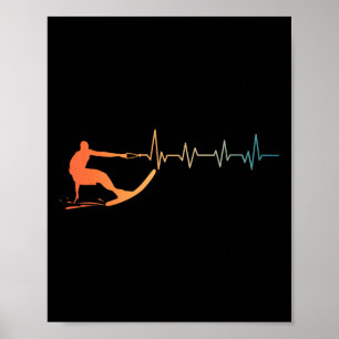Cool Waterski Kunst Voor Mannen Vrouwen Water Ski Poster