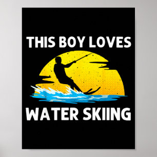 Cool waterskiën voor jongens meisjes ski sporten s poster