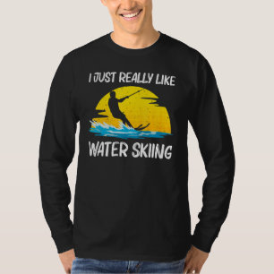 Cool waterskiën voor mannen vrouwen skisport skiër t-shirt