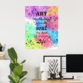 Cool waterverf beroemde quote poster (Thuiskantoor)