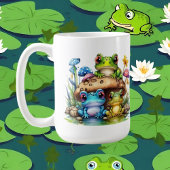 Cool waterverf Frog Monogram toevoegen Koffiemok