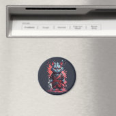 Cool Waterverf Grey Ninja Cat Warrior Magneet (Insitu (Vaatwasser))