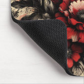 Cool waterverf rustieke rode letters muismat (Hoek)