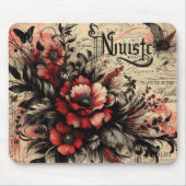 Cool waterverf rustieke rode letters muismat (Voorkant)