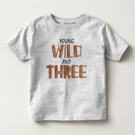 Cool Waterverf Wood Illustratie 3rd Birthday Boy Kinder Shirts