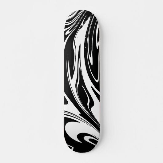 Cool Wave Zwart Wit Persoonlijk Skateboard (Voorkant)