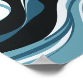 Cool Waves Abstract Pattern Poster (Hoek)
