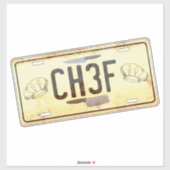 Cool Weathered Rusting Chef Car License Bord Sticker (Vel)