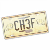 Cool Weathered Rusting Chef Car License Bord Sticker (Voorkant)