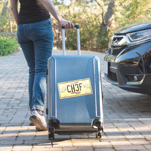 Cool Weathered Rusting Chef Car License Bord Sticker (Koffer Insitu)