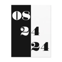 Cool Wedding Date Zwart-wit Save the Date