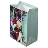 Cool Weed Santa Medium Gift Bag Medium Cadeauzakje (Voorkant Gekanteld)