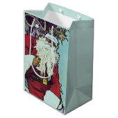 Cool Weed Santa Medium Gift Bag Medium Cadeauzakje (Achterkant Gekanteld)