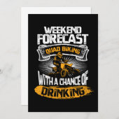 Cool Weekend Forecast Quad Biking Biker Gift Idee Kaart (Voorkant / Achterkant)
