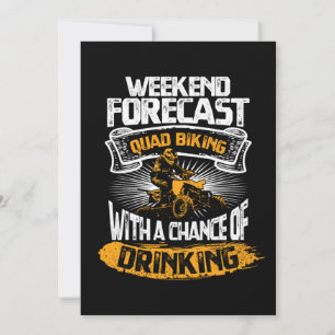 Cool Weekend Forecast Quad Biking Biker Gift Idee Kaart