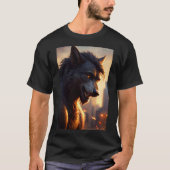 Cool Weerwolf Furry Therian Art T-shirt (Voorkant)