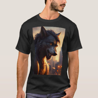 Cool Weerwolf Furry Therian Art T-shirt