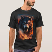 Cool Weerwolf Furry Therian Art T-shirt (Voorkant)