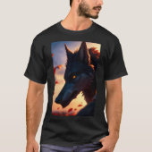 Cool Weerwolf Furry Therian Art T-shirt (Voorkant)