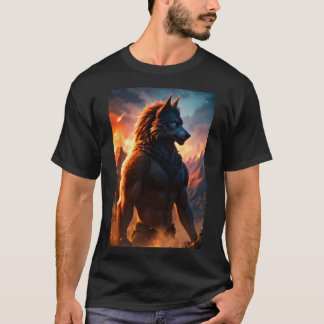 Cool Weerwolf Furry Therian Art T-shirt