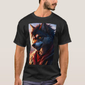Cool Weerwolf Furry Therian Art T-shirt (Voorkant)