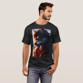 Cool Weerwolf Furry Therian Art T-shirt (Voorkant volledig)