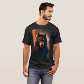 Cool Weerwolf Furry Therian Art T-shirt (Voorkant volledig)