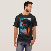 Cool Weerwolf Furry Therian Art T-shirt (Voorkant volledig)