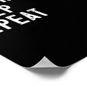 Cool Weightlift Cryotherapie Slaap Herhaal Funny Poster (Hoek)