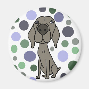 Cool Weimaraner en Circle Pattern Abstracte Kunst Magneet