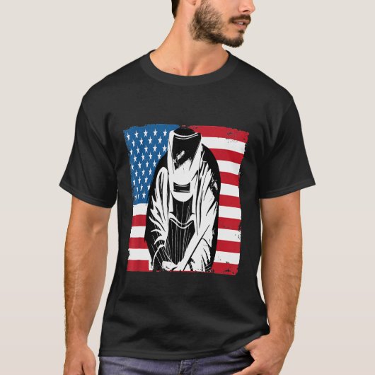 Cool Welder USA Patriottische Amerikaanse Vlaglass T-shirt (Voorkant)