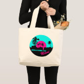 Cool Welkom bij het Miami-ontwerp Grote Tote Bag (Voorkant (product))