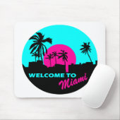 Cool Welkom bij het Miami-ontwerp Muismat (Met muis)