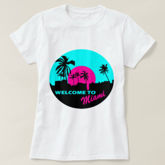Cool Welkom bij het Miami-ontwerp T-shirt