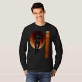 Cool Werewolf Lychan Full Moon Halloween Blood Moo T-shirt (Voorkant volledig)