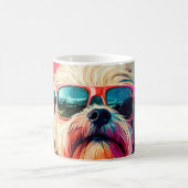 Cool West Highland White Terrier dog with sunglass Koffiemok (Center)