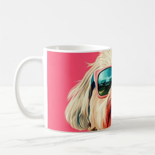 Cool West Highland White Terrier dog with sunglass Koffiemok (Links)