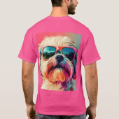 Cool West Highland White Terrier dog with sunglass T-shirt (Achterkant)