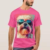 Cool West Highland White Terrier dog with sunglass T-shirt (Voorkant)