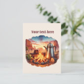 Cool Western Bonfire bericht toevoegen Briefkaart (Staand voorkant)
