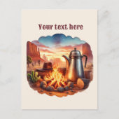 Cool Western Bonfire bericht toevoegen Briefkaart (Voorkant)